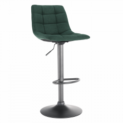 Barová židle, zelená / černá, LAHELA (0000277834) — Memela.cz