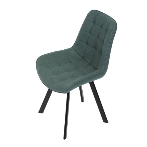 Židle jídelní, černá látka v dekoru broušené kůže, černý kov - Brevné variany: GRN3