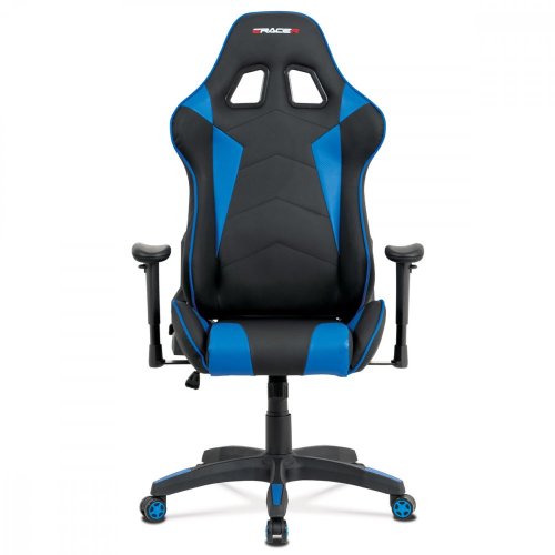Kancelářská židle houpací mech., černá koženka, plast. kříž