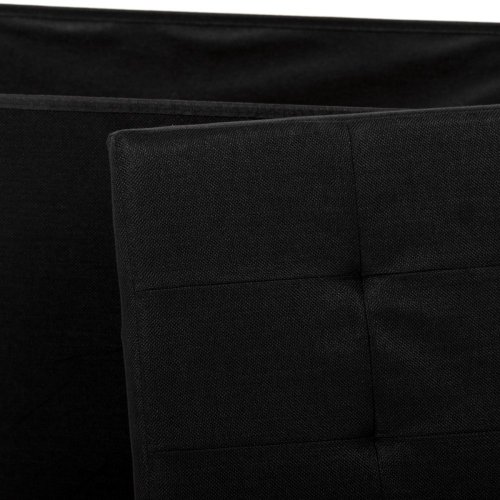 Taburet s úložným prostorem, látka černá - Brevné variany: Šedá