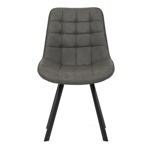 Židle jídelní, černá látka v dekoru broušené kůže, černý kov - Brevné variany: GRN3