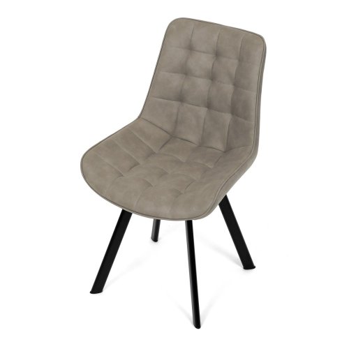 Židle jídelní, černá látka v dekoru broušené kůže, černý kov - Brevné variany: GRN3