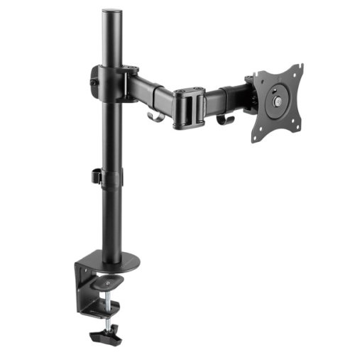 ULTRADESK Polohovatelný držák SKELETON Single pro monitor — černá