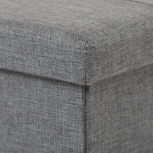 Taburet s úložným prostorem, látka černá - Brevné variany: Šedá