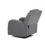 TV a relaxační křeslo, manuální polohování, potah šedá látka v dekoru kůže - Brevné variany: Šedá