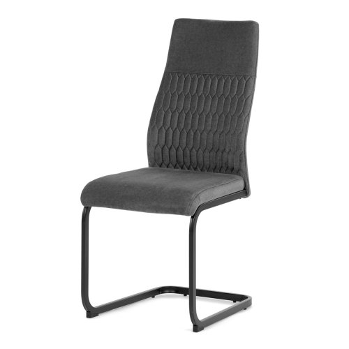 Židle jídelní, cappucino látka, černý kov
