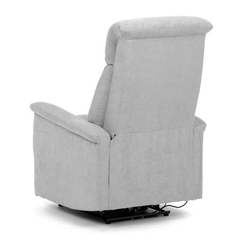 TV a relaxační křeslo s elektrickým ovládáním, potah hnědá látka