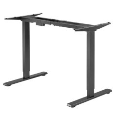 Rám stolu, elektricky nastavitelná výška, rozsah 500 mm, antikolizní systém, černý, 100 kg nosnost, Powerton