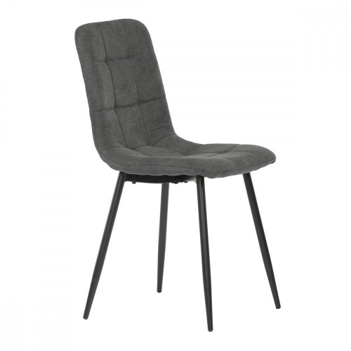 Jídelní židle, potah krémová látka, kovová čtyřnohá podnož, černý mat - Brevné variany: Šedá