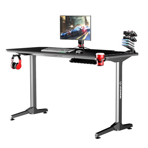 ULTRADESK Herní stůl FRAG 140×66 cm — více barev - Vyberte variantu: Frag černá