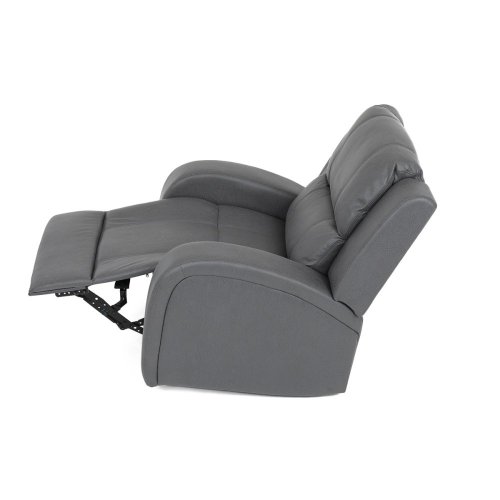 TV a relaxační křeslo, manuální polohování, potah šedá látka v dekoru kůže - Brevné variany: Šedá