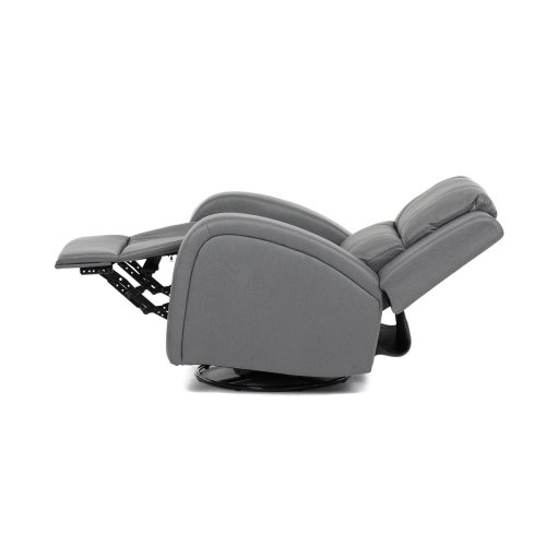 TV a relaxační křeslo, manuální polohování, potah šedá látka v dekoru kůže - Brevné variany: Šedá