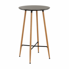 Barový stůl, černá/dub, průměr 60 cm, IMAM (0000261521) — Memela.cz Barový stůl, černá/dub, průměr 60 cm, IMAM (0000261521) — Memela.cz