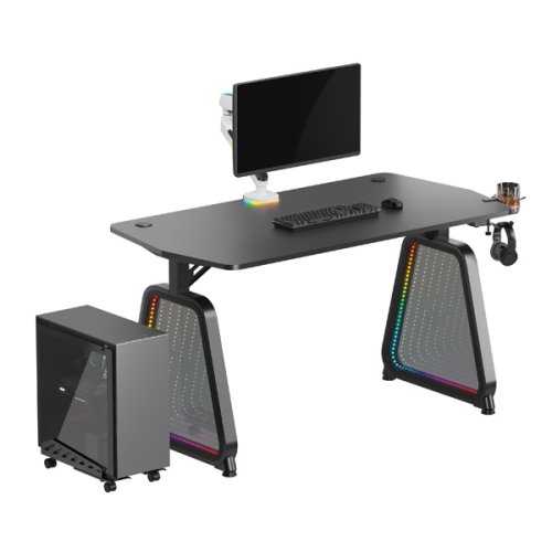 ULTRADESK Herní stůl BOOSTER 136×70,5 cm — černá