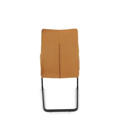 Židle jídelní, cappucino látka, černý kov