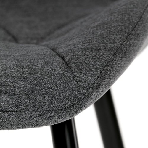 Židle jídelní, šedá látka, černé kovové nohy - Brevné variany: Šedá