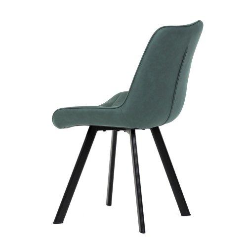 Židle jídelní, černá látka v dekoru broušené kůže, černý kov - Brevné variany: GRN3