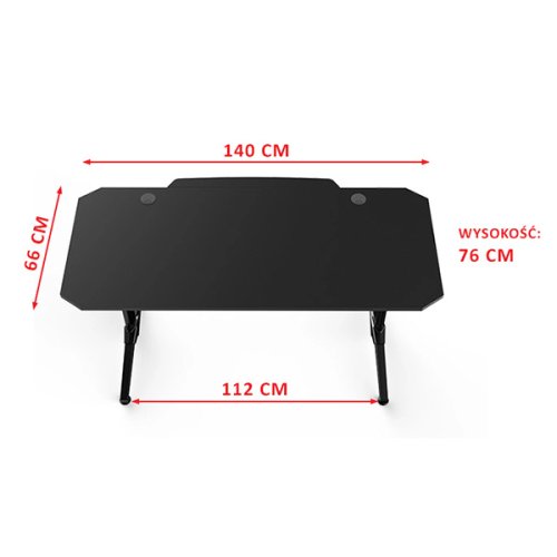 ULTRADESK Herní stůl FRAG 140×66 cm — více barev - Vyberte variantu: Frag černá
