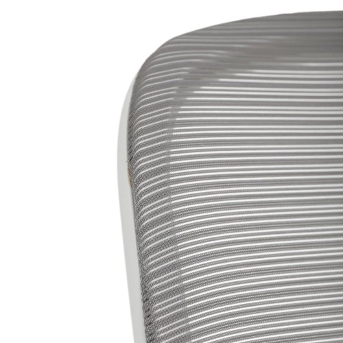 Židle kancelářská, bílý plast, šedý MESH a modrá látka, plastový kříž, houpací mechanismus. - Brevné variany: Červená