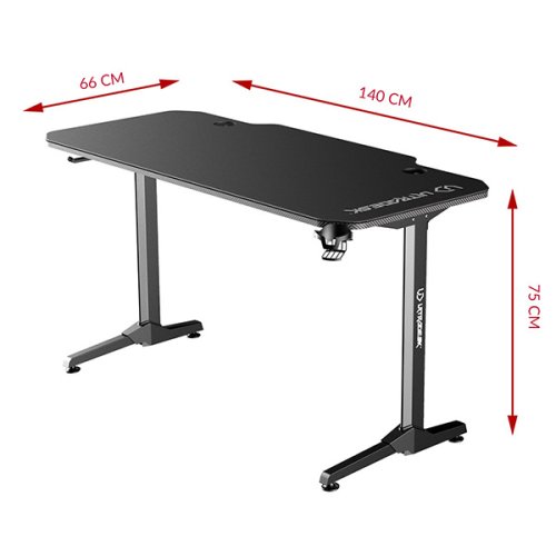 ULTRADESK Herní stůl FRAG 140×66 cm — více barev - Vyberte variantu: Frag černá