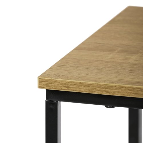 Odkládací stůl, MDF deska, dekor divoký dub, černý kov - Brevné variany: Dub