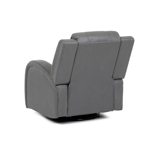 TV a relaxační křeslo, manuální polohování, potah šedá látka v dekoru kůže - Brevné variany: Šedá