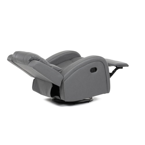 TV a relaxační křeslo, manuální polohování, potah šedá látka v dekoru kůže - Brevné variany: Šedá