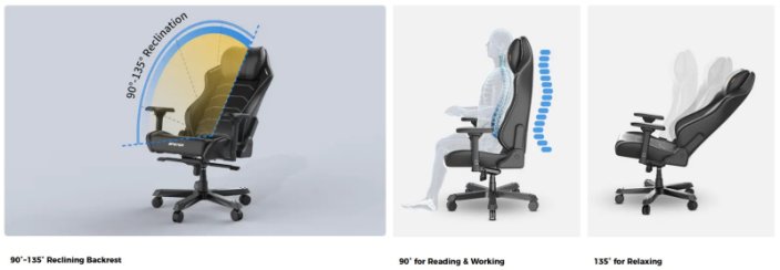 Herní židle DXRacer MASTER GC/XLMF23LTD — více barev - Vyberte variantu: Černobílá (1051931)