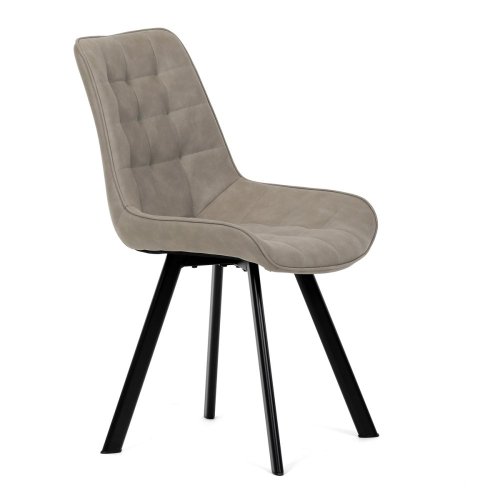 Židle jídelní, černá látka v dekoru broušené kůže, černý kov - Brevné variany: GRN3