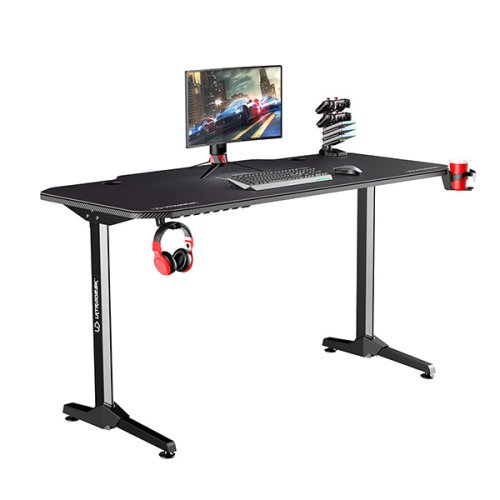 ULTRADESK Herní stůl FRAG 140×66 cm — více barev - Vyberte variantu: Frag černá