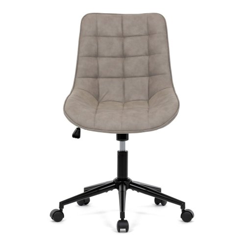 Židle kancelářská, černá látka v dekoru broušené kůže, černý kovový kříž - Brevné variany: GRN3