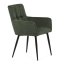 Židle jídelní, krémová látka, černý kov - Brevné variany: Zelená
