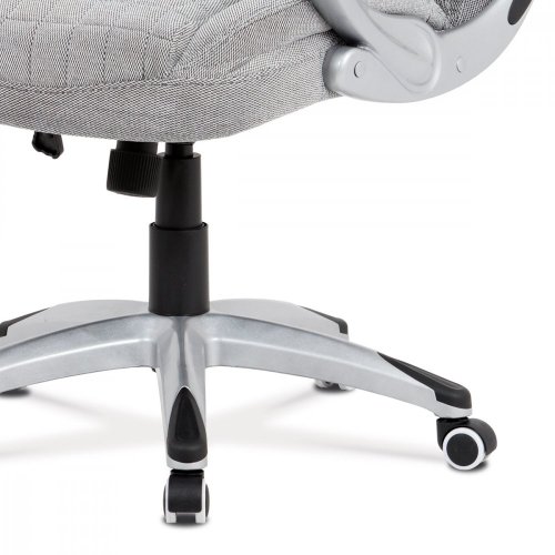 Kancelářská židle, tmavě šedá látka, kříž plastový stříbrný, houpací mechanismus - Brevné variany: Šedá