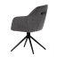 Židle jídelní a konferenční, krémová látka, černé kovové nohy, otočný mechanismus - Brevné variany: Zelená