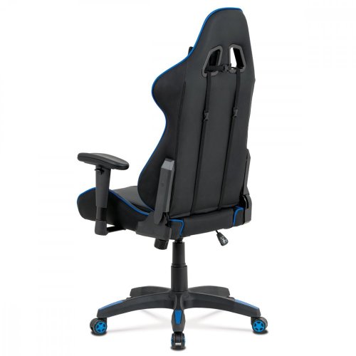Kancelářská židle houpací mech., černá koženka, plast. kříž