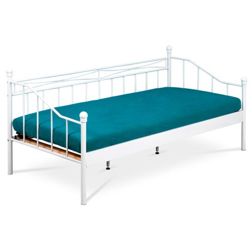 Postel jednolůžková 90x200 cm, kovová, černý matný lak - Brevné variany: Černá