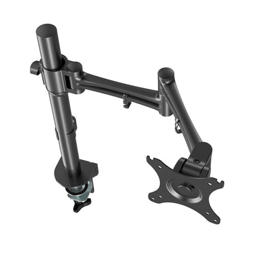 Polohovatelný držák pro monitor, 10KG, svorka, 17"-30", otočný, 75x75/100x100, černý