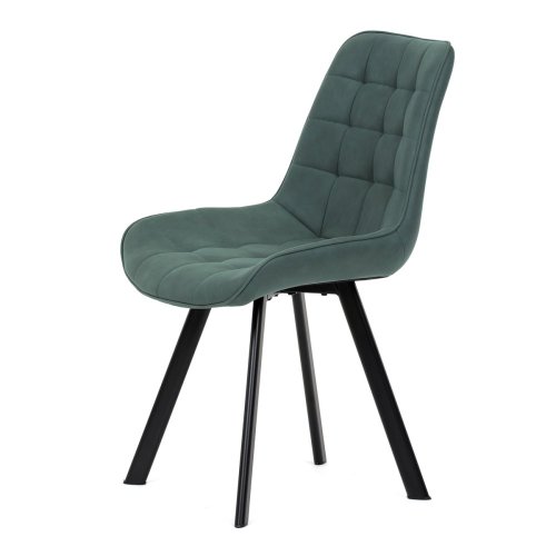 Židle jídelní, černá látka v dekoru broušené kůže, černý kov - Brevné variany: GRN3