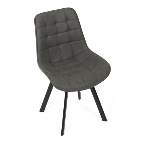 Židle jídelní, černá látka v dekoru broušené kůže, černý kov - Brevné variany: GRN3