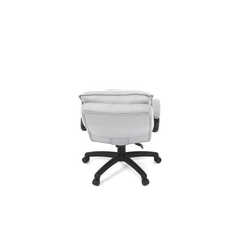 Kancelářské křeslo s podnožkou, potah šedá látka, PC mechanismus s aretací