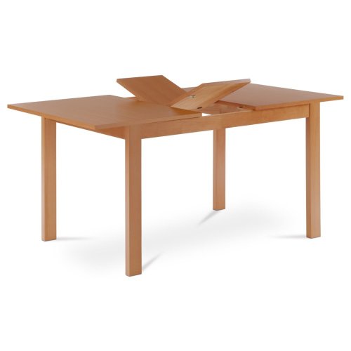 Jídelní stůl rozkládací 120+30x80x74 cm, deska MDF, dýha, nohy masiv, tmavý buk - Brevné variany: Třešeň
