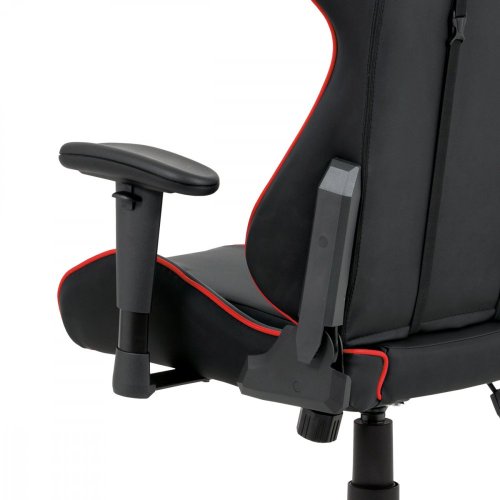 Kancelářská židle houpací mech., černá koženka, plast. kříž
