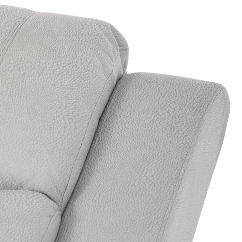 TV a relaxační křeslo, manuální polohování, potah šedá látka v dekoru kůže - Brevné variany: Šedá