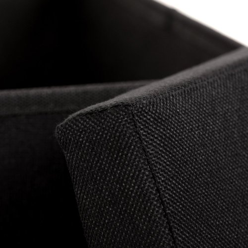 Taburet s úložným prostorem, látka černá - Brevné variany: Šedá