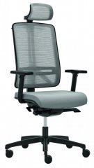 Kancelářská židle RIM FLEXI FX 1104 – šedá s podhlavníkem