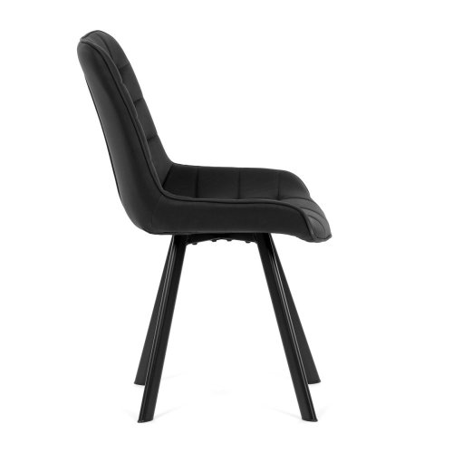 Židle jídelní, černá látka v dekoru broušené kůže, černý kov - Brevné variany: GRN3