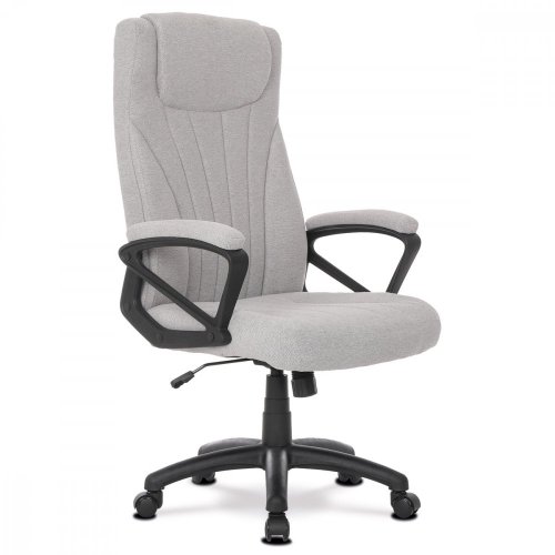 Židle kancelářská, tmavě šedá látka, plastový kříž - Brevné variany: Stříbrná