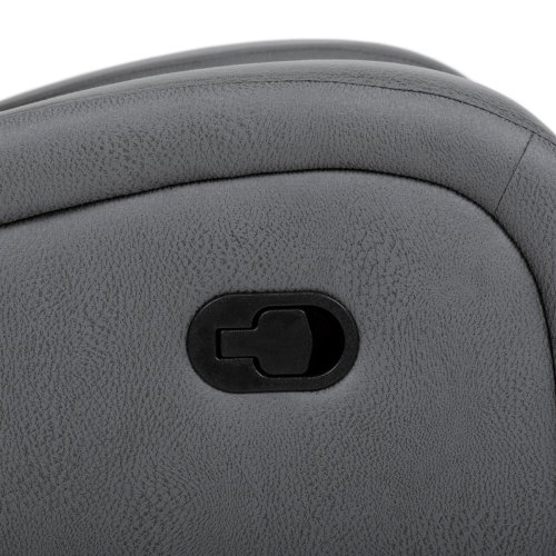 TV a relaxační křeslo, manuální polohování, potah šedá látka v dekoru kůže - Brevné variany: Šedá