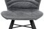 Jídelní židle, šedá látka vintage, kov černý mat
