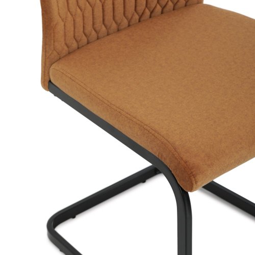 Židle jídelní, cappucino látka, černý kov